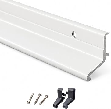 Aluminium Rain Deflector 914mm Fits in/Outwards Opening Door White