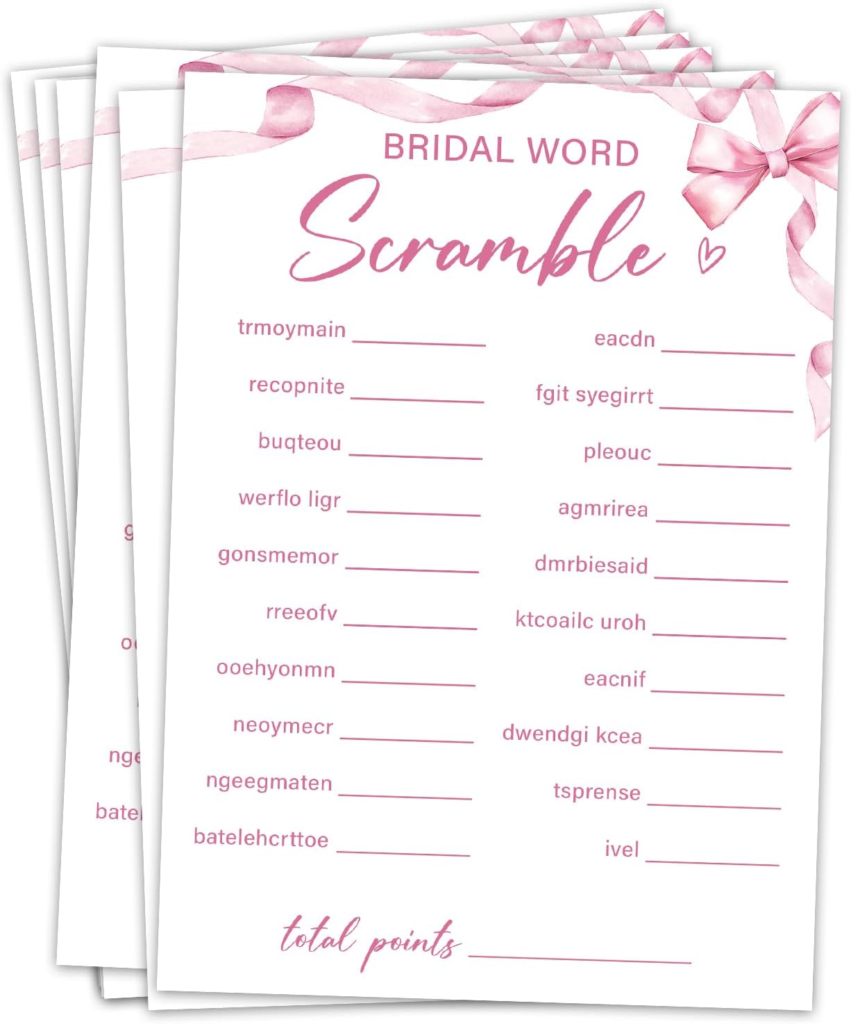 Bridal Shower Games Wedding Shower Games Cards Engagement Party Wedding Game for Reception 30 pcs Game Cards +1pcs Answer Card- Rehearsal Dinner Activities/HL 012