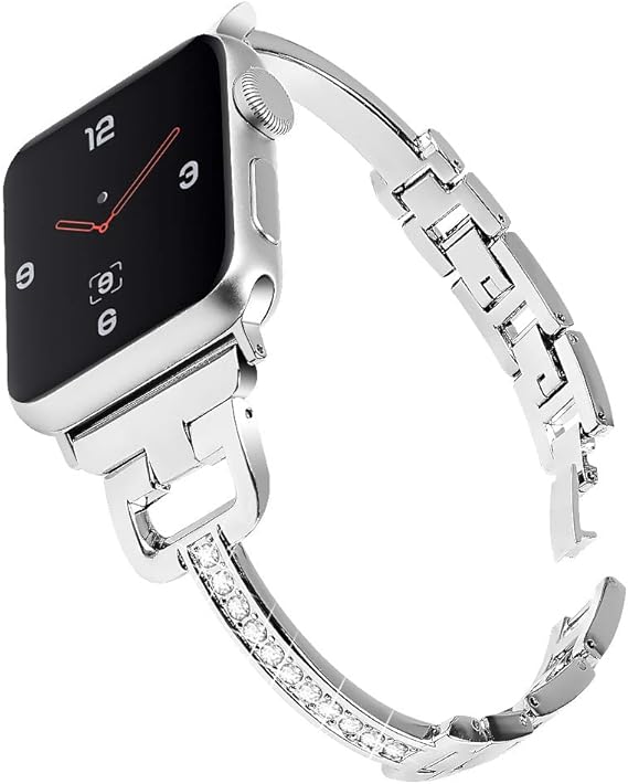 Amazon Co Jp コンパチブル アップルウォッチ バンド 華奢な感じのステンレス レディース バンドcompatible Apple Watch バンド 38mm 40mm 42mm 44mm Iwatch Series 5 4 3 2 1に対応 38mm 40mm 銀 家電 カメラ