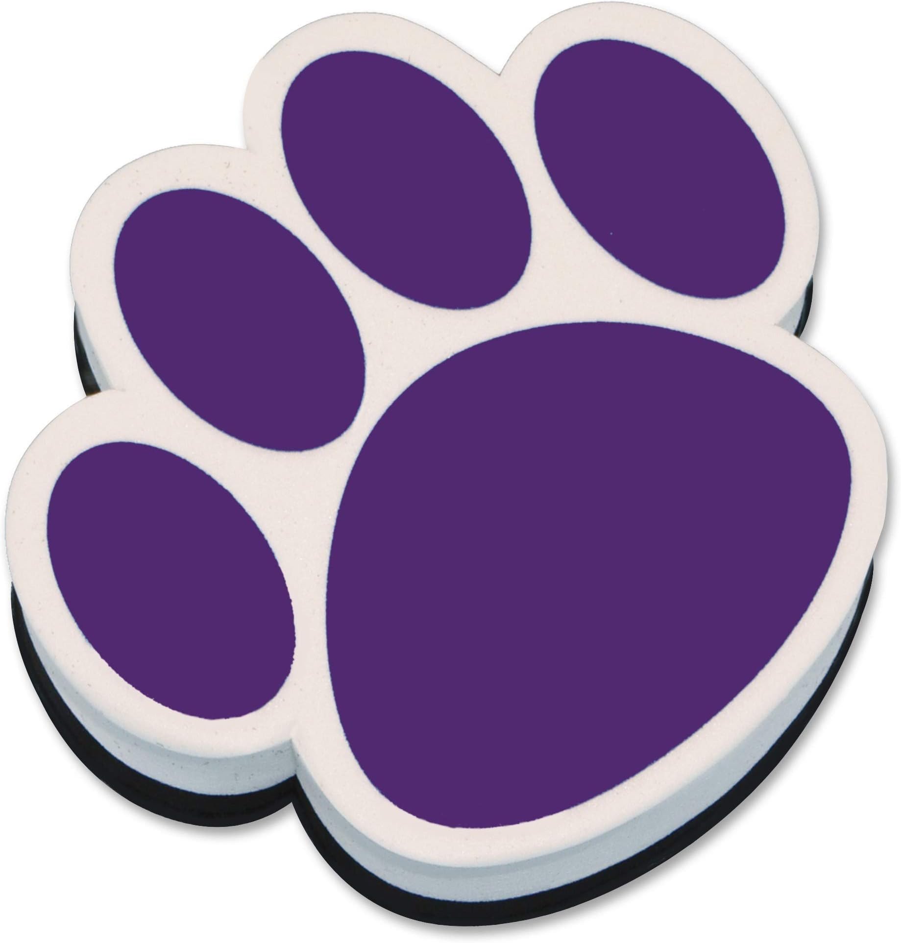 Ashley Productions Paw Magnetic Whiteboard Eraser, Purple