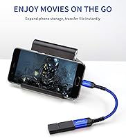 Vista 5 de JSAUX Adaptador USB C a USB [2 unidades], cable OTG tipo C 3.0 OTG On The Go tipo C macho a USB A hembra adaptador compatible con MacBook, iPhone 16