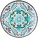 Talavera Melamine 12-Piece Dinnerware Set – Multicolored Plates and Bowls for 4, Spanish Tile-Inspired, Durable, Lightweight, Shatterproof, Dishwasher Safe, Indoor Outdoor Tableware