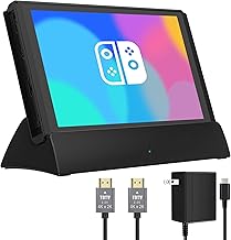 TV Docking Station for Switch and Switch OLED,Replacement Official Switch Dock Set,Portable TV Dock Station Support 4K HDMI Output with HDMI Cable and 15V/2.6A Power Adapter