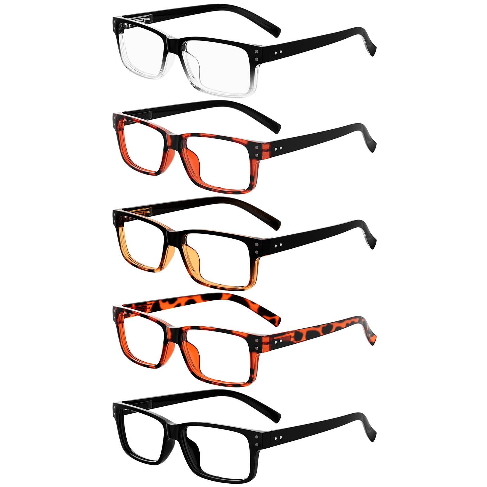 Eyekepper Reading Glasses, Readers for Men Women, 5pack 3.5