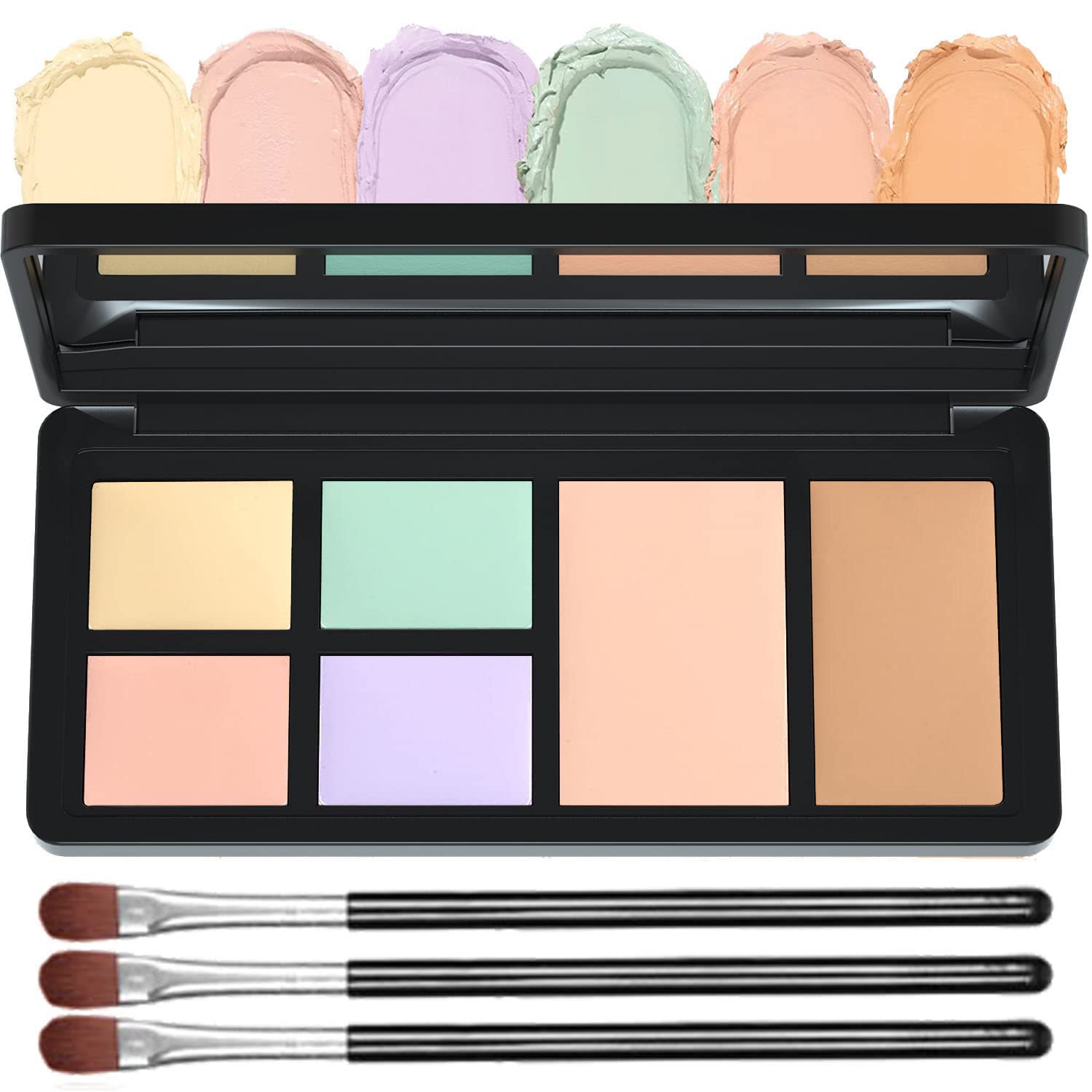 Cream Contour Concealer Makeup Palette,6 In 1 Contouring