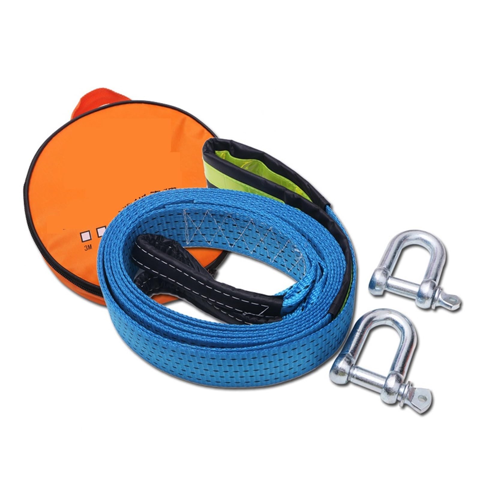 Cuerda del cabrestante, Cable de Remolque 3/4/5M y 8 toneladas, Correa for Coche, Cuerda con Ganchos, Nailon Alta Resistencia for Emergencia Resistente(4m)