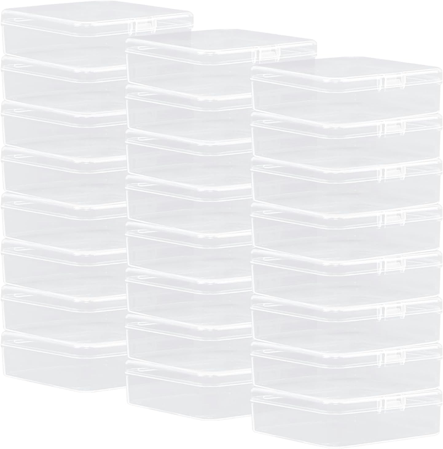 Amazon.com: Rocutus 24 Pack Small Clear Plastic Storage Containers with ...