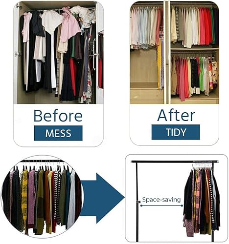 Miniatura 6 de Yaheetech Paquete de 100 perchas de terciopelo antideslizantes resistentes para trajes, perchas de traje de abrigo, perchas de ropa que ahorran