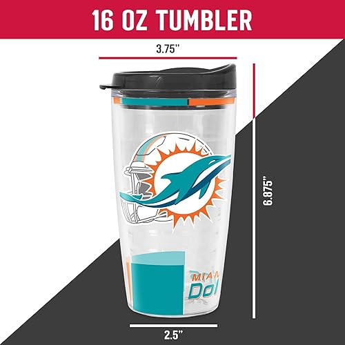 Miniatura 379 de Rico Industries NFL - Vaso clásico de fútbol americano de doble pared, 16 oz o 20 onzas, tapa W
