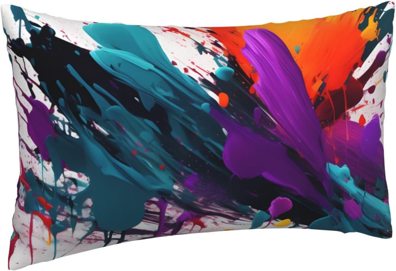 Paint Splatter Print Pillow Case Cover for Breathable Bedding Home Bedroom Living Room Travel Accessory image 2