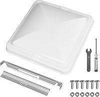 Vista 8 de Jack Boss - Juego de 2 fundas de ventilación de techo, tapa de ventilación de repuesto de 14 pulgadas para interior de caravana, remolque, cámper