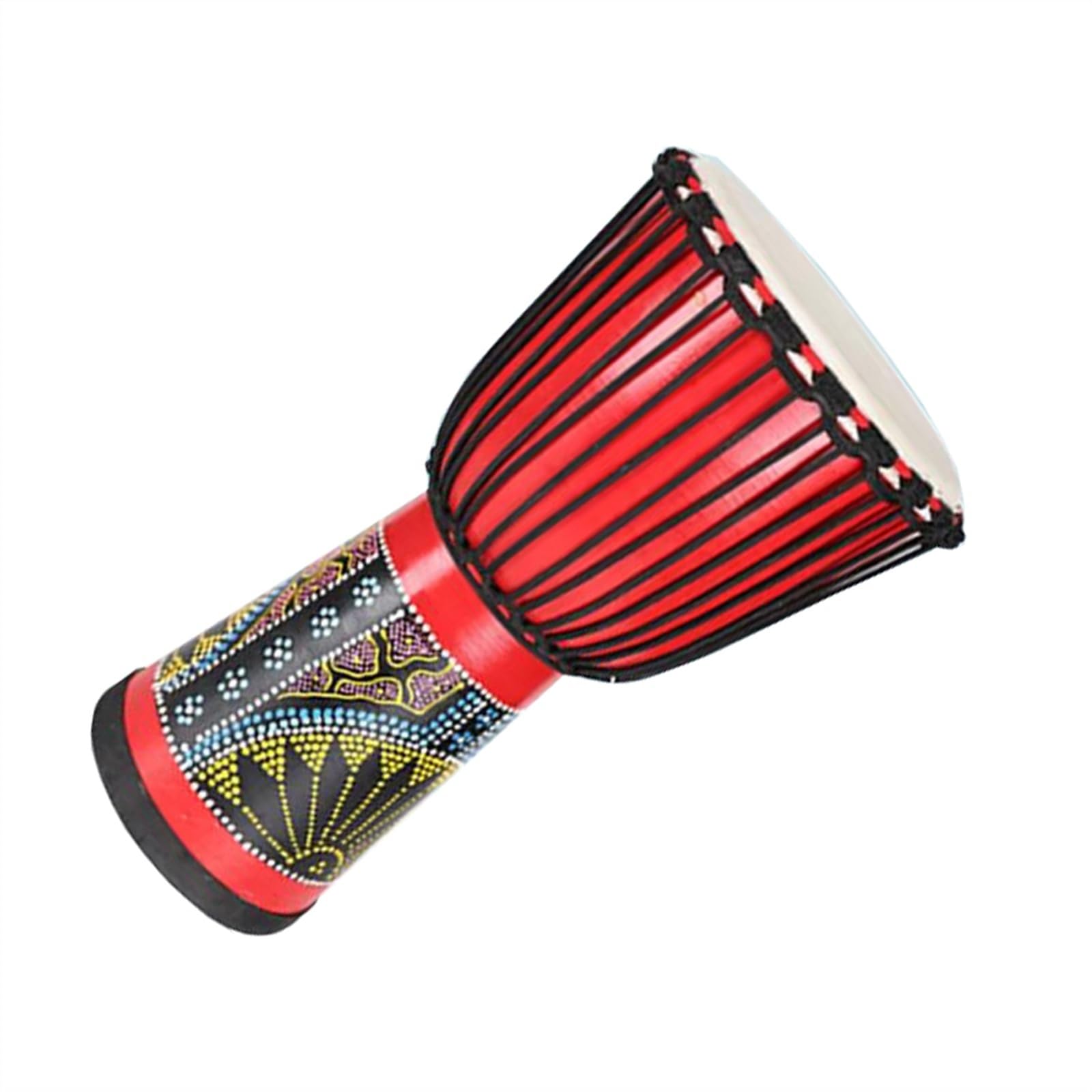 12-calowy Drewniany Bęben Ręczny Z Koziej Skóry, Tradycyjny Afrykański Instrument Perkusyjny Djembe Djembe dla Początkujących (Color : C)