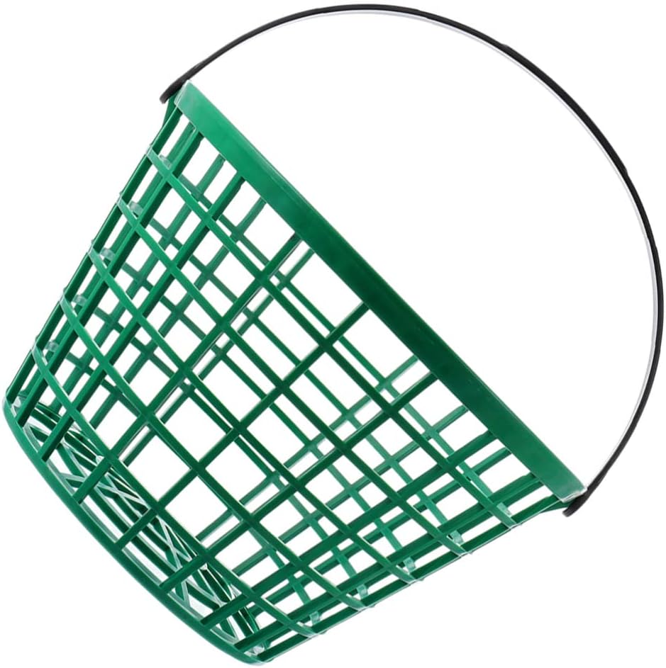 BESPORTBLE Golf Ball Basket with Handle Lightweight Plastic Golf Ball Container for Driving Range and Training Stackable Bucket Organizer 10X10X9.9 Inches