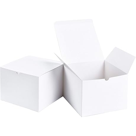 SHIPKEY 8x6 White Gift Boxes with Lids: The Perfect Present Packaging Solution