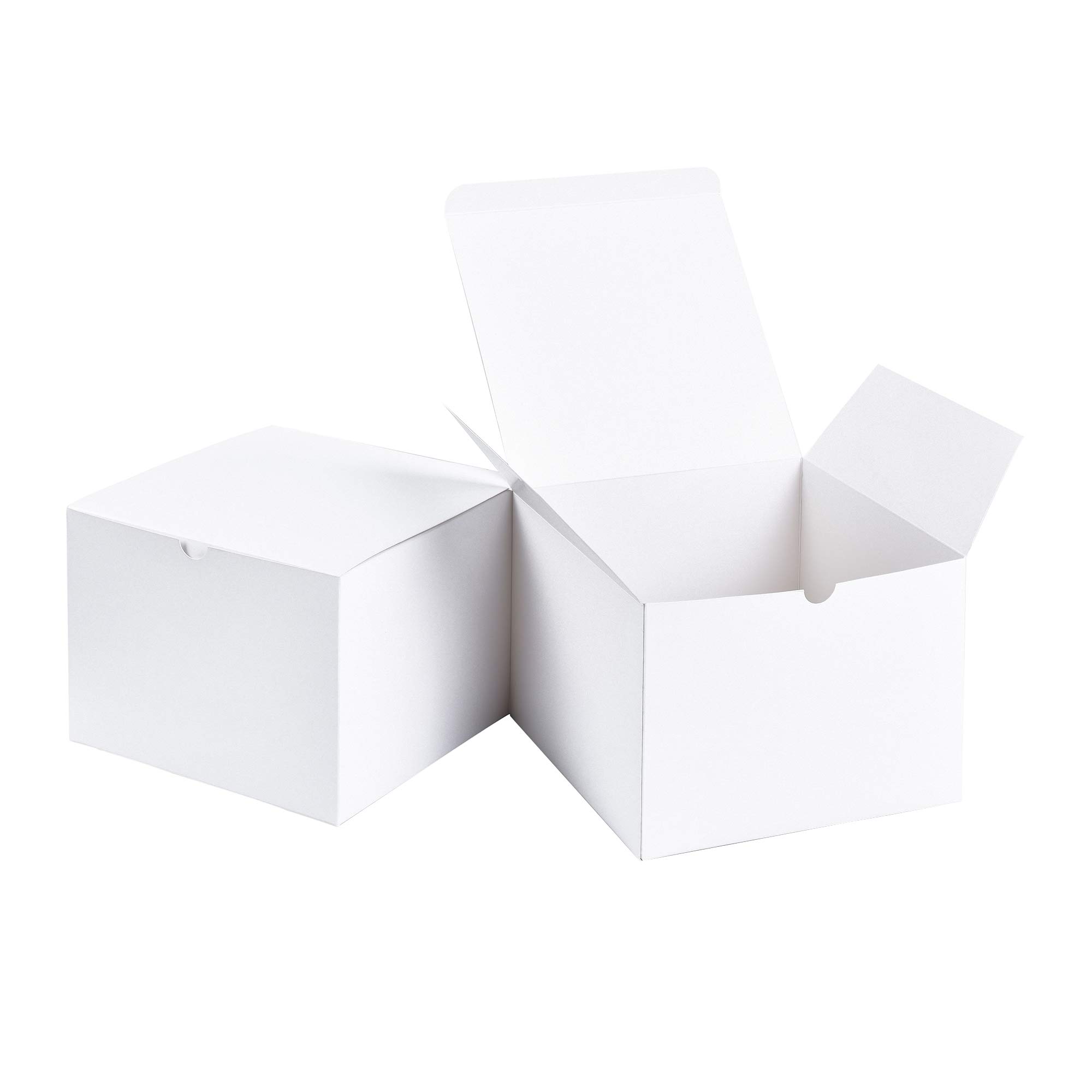 20 Scatole Portaconfetti In Cartone Bianco – 14x14x8 Cm – Pieghevoli Fai Da Te Per Bomboniere, Matrimonio, Comunione
