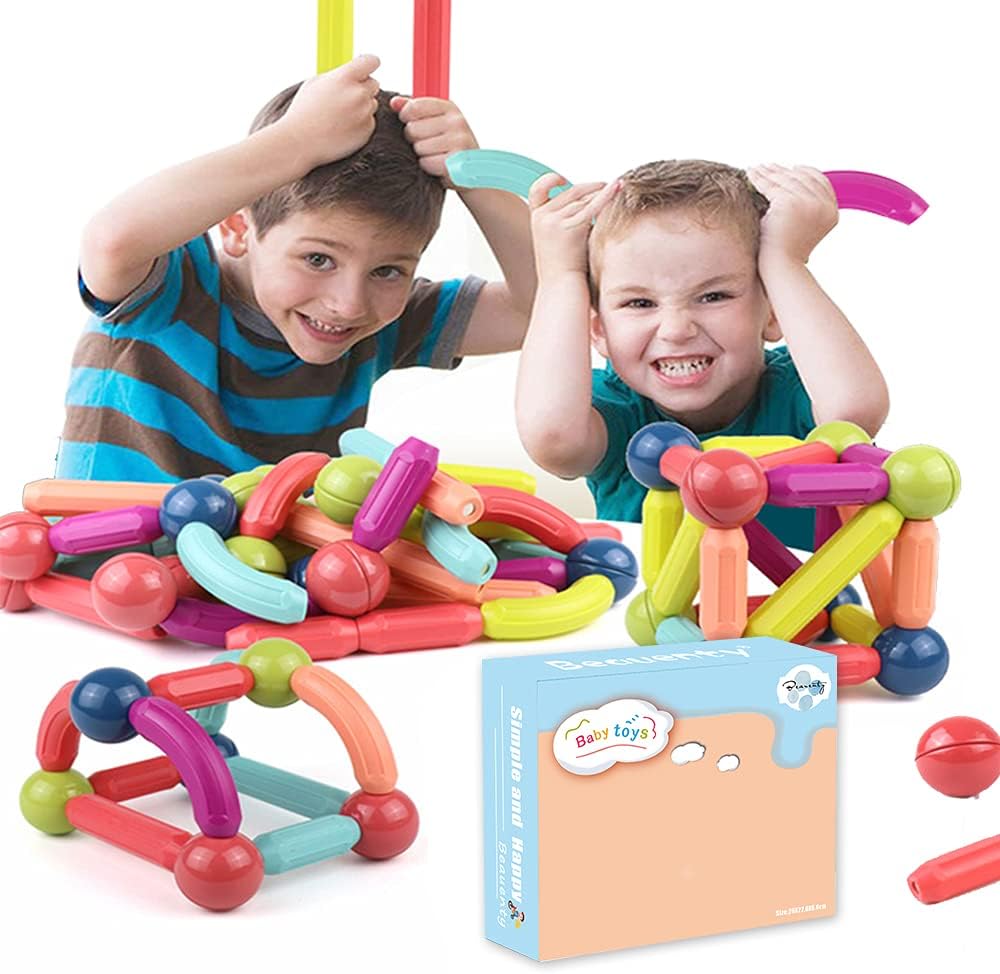 42-Piece Magnetic Ball and Stick Building Block Set