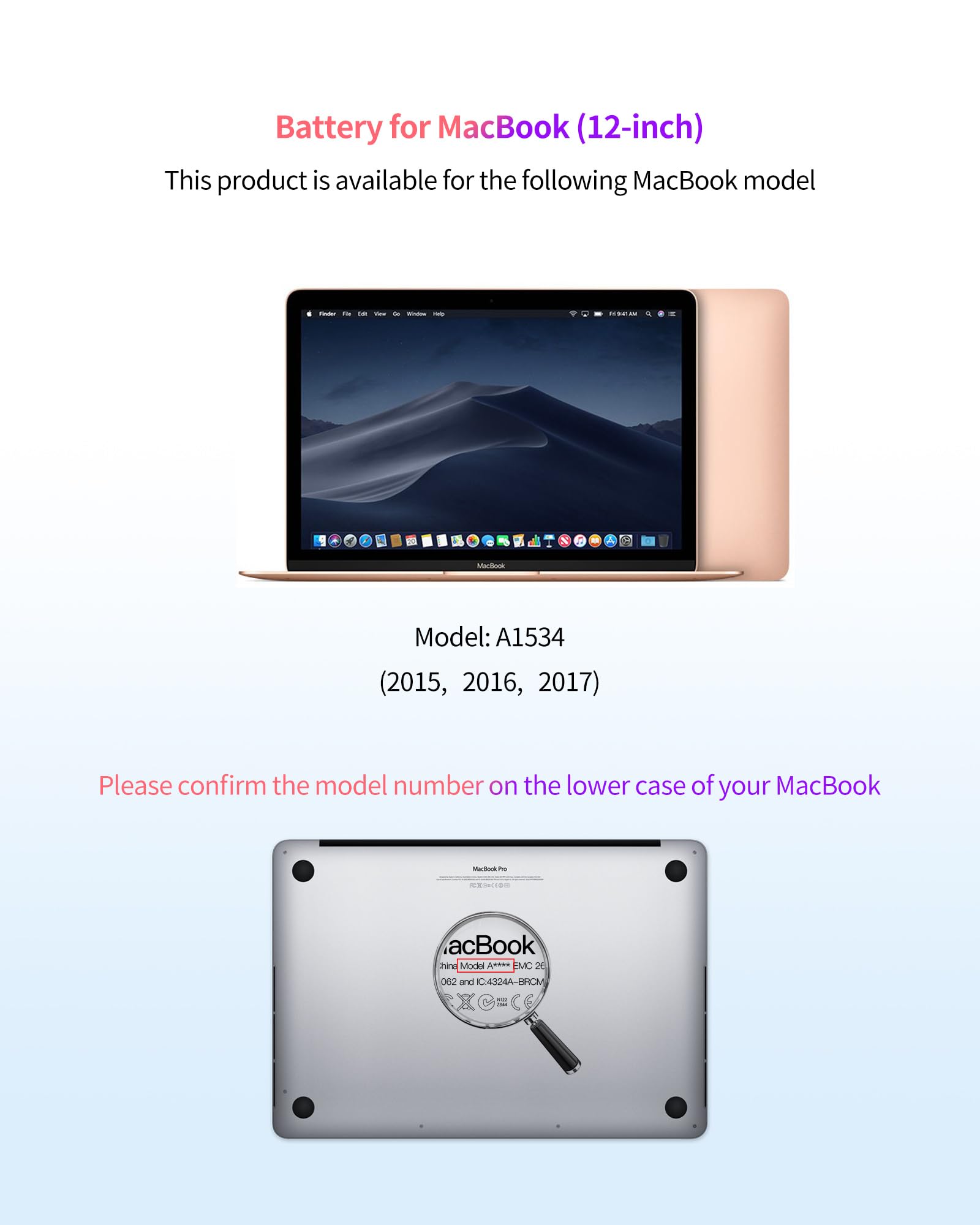 ［新品バッテリー］Apple MacBook 12inch 2016/450 Amazon.com: ASMARK Battery Replacement for MacBook A1534