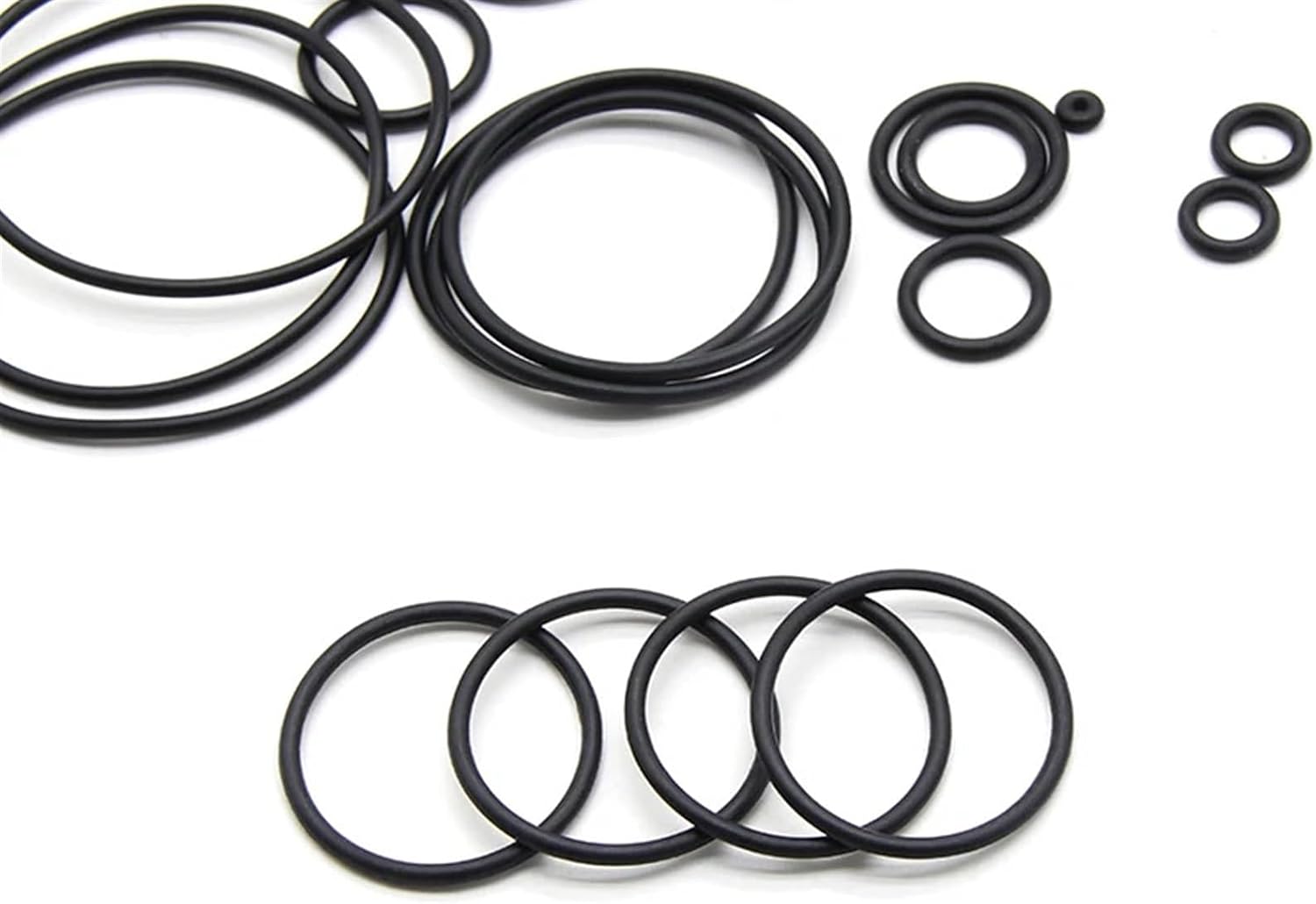 10Pcs O-Ring Seal Gasket Thickness CS 2.4mm OD 6~190mm Nitrile Butadiene Rubber Spacer Oil Resistance Washer Round Shape(OD 58mm ID 53.2mm)