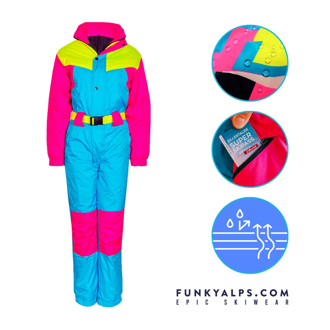 80's Skianzug - Unisex Retro-Ski-Outfit - Wind- und wasserdicht - Perfekt für Après-Ski - Erhältlich in den Größen S bis XXL
