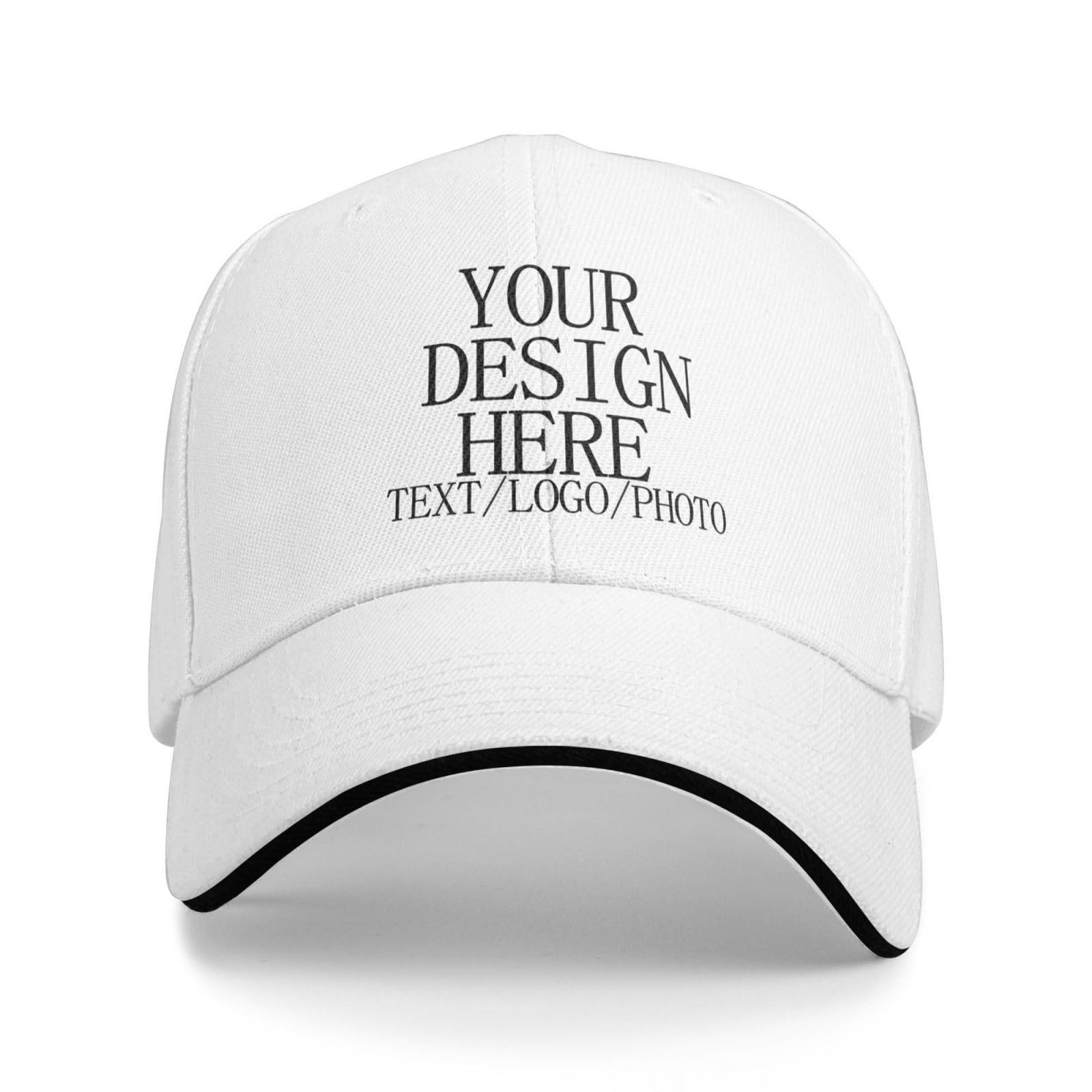 Bulk Custom Baseball Cap with Logo Photo Personalised Hat Mesh Trucker Cap Breathable Sun Protection Customised Gifts for for Men Women Outdoor Sports Funny Fitted Cap Travel-Friendly
