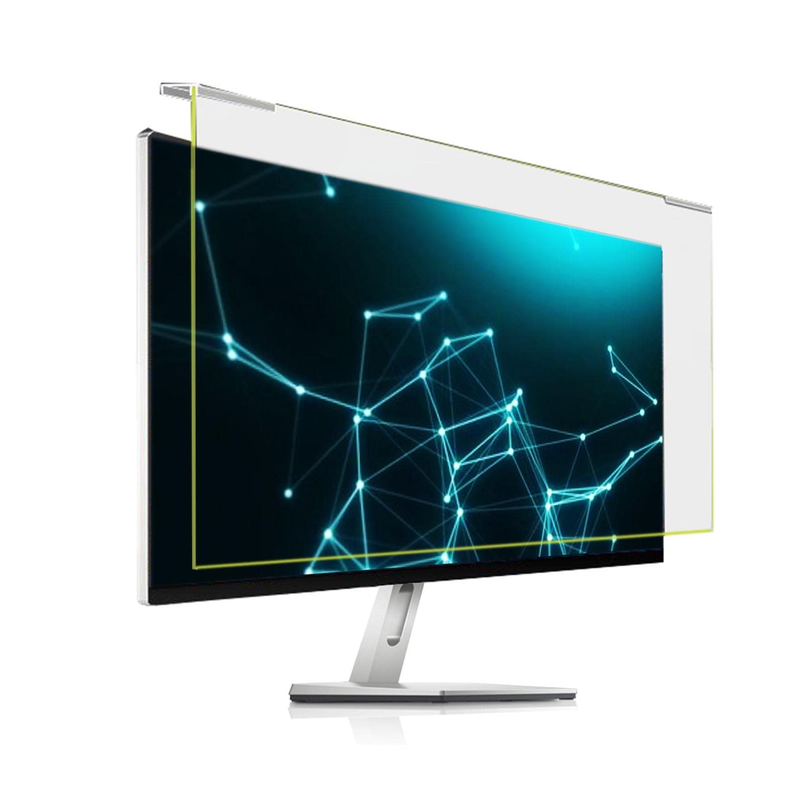LIGUOYI Protection D'écran Antis-Lumière Bleu Premium, Film De Protection 2-en-1 pour Écran Ordinateur Moniteur, Film Protecteur avec Revêtement Antis-Reflet, Haute Définition, Réutilisable