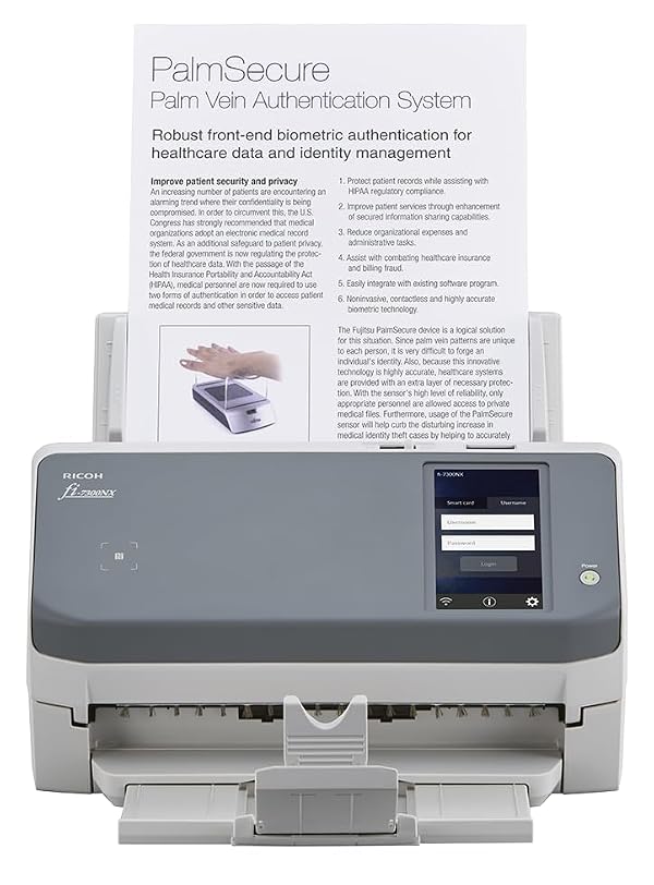 RICOH fi-7300NX Professional Network Enabled Document Scanner with Color Touchscreen by Fujitsu - Image 3