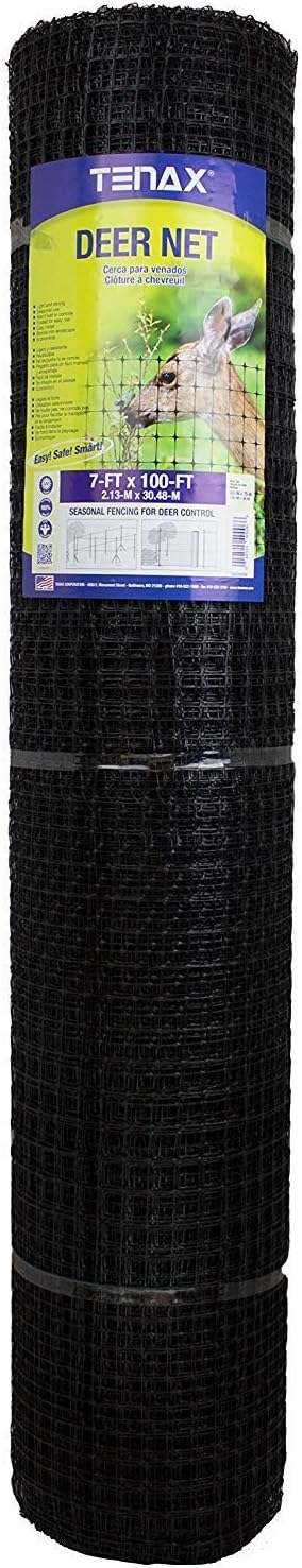 Tenax Garden Netting - Deer Netting, Lightweight, Easy to Install - 7 ft x 100 ft - Plastic, Pack of 4