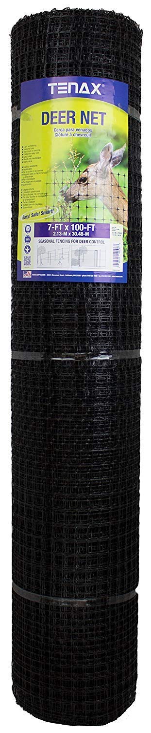 Tenax 2A040006 Deer Net, Black, 7-Feet by 100-Feet (Pack of 4)