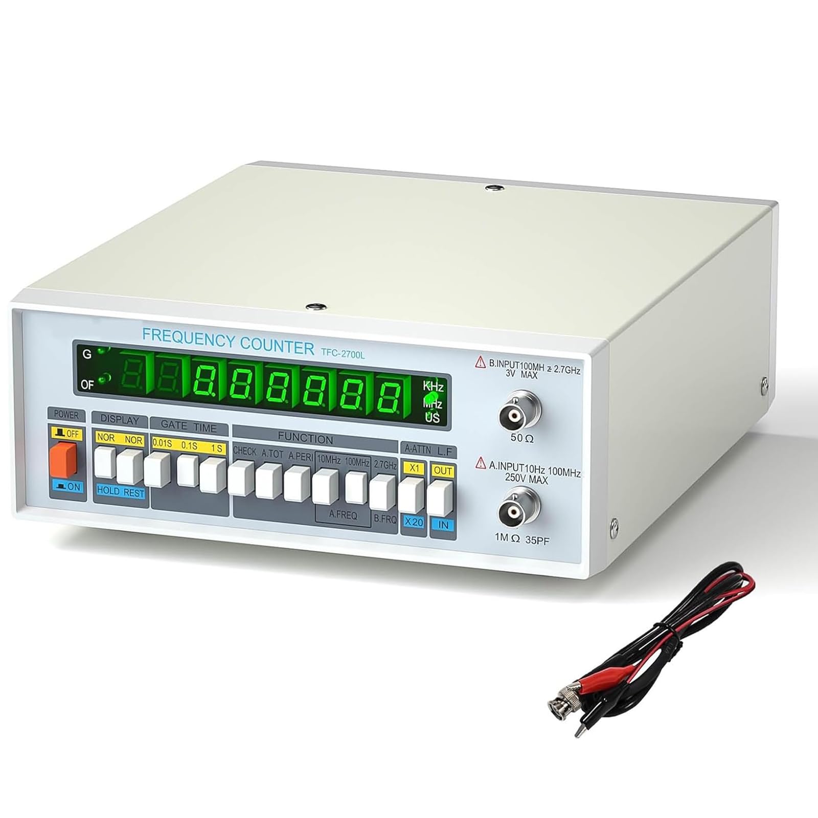 Contatore Di Frequenza Ad Alta Precisione, Misuratore Di Frequenza Digitale Multifunzionale, 100 MHz-1 GHz/100 MHz-2,7 GHz, Display LED a 8 Cifre, Elevata Stabilità, Per La Manutenzione Di Laboratori