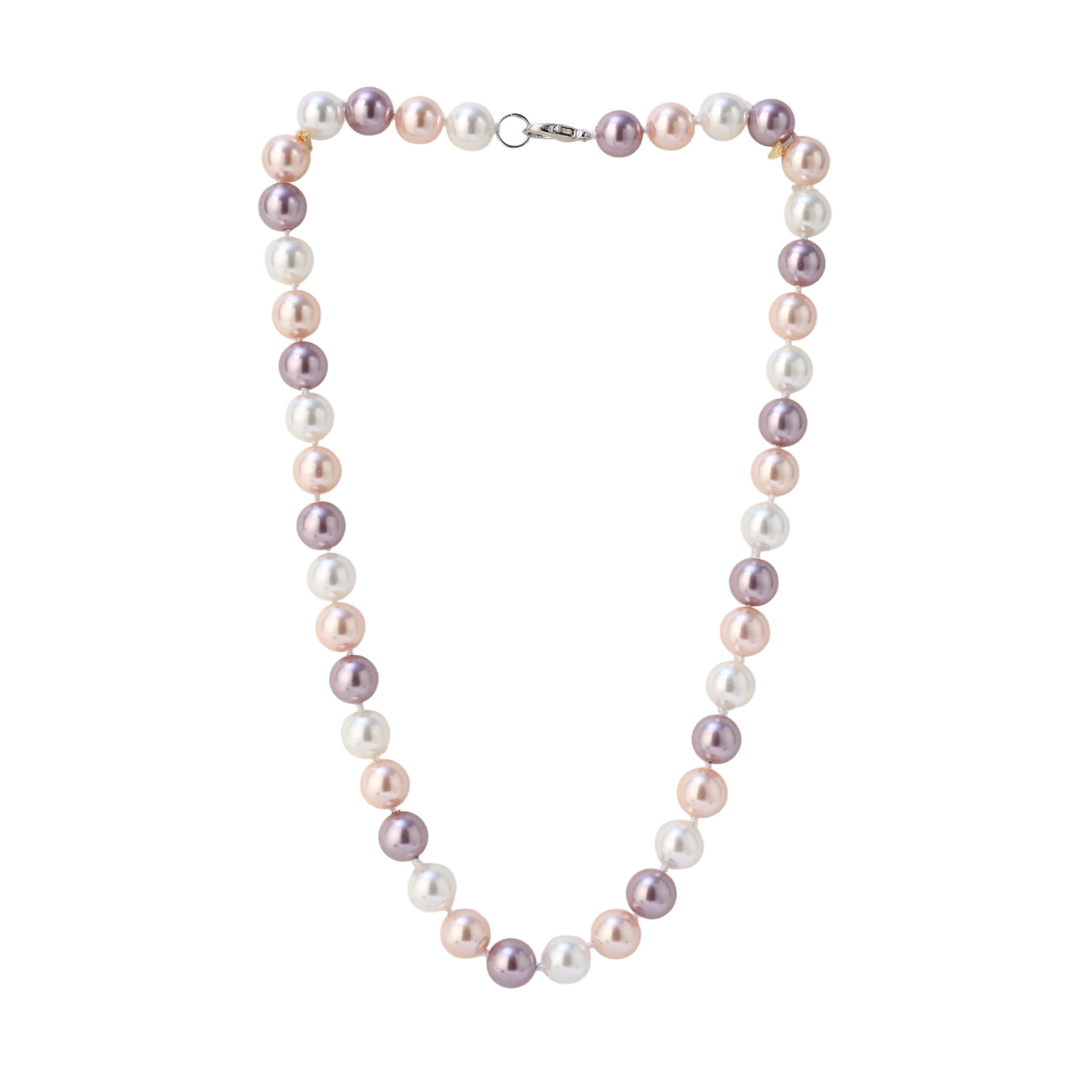 Buy MINJI AND CO. Multi-Colour Pearl Necklace For Women, 12mm