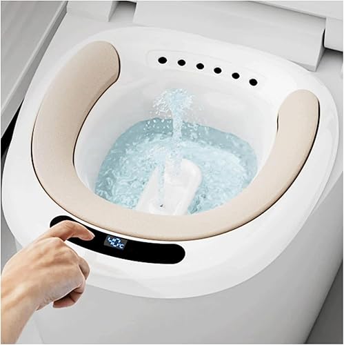 Sitz - Bañera para adultos para hemorroides, eléctrica, doble descarga para asiento de inodoro para hombres de gran capacidad, 6 agujeros de