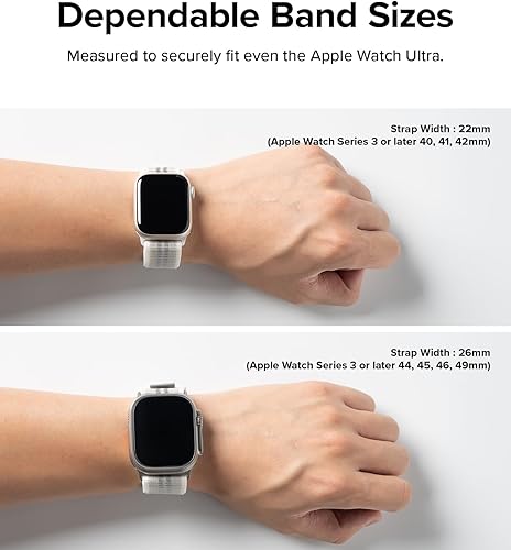 Miniatura 7 de Ringke Sports Air Loop compatible con Apple Watch Band de 1.732 pulgadas, 1.772 pulgadas, 1.732 pulgadas, 1.654 pulgadas, nailon tejido ligero y