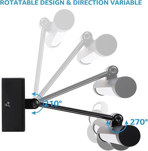 Miniatura 5 de LEONLITE 3CCT - Luz LED regulable, 2700 K3000 K4000 K seleccionable, marco de fotos giratorio CRI90 de metal completo para arte de pared, pintura,