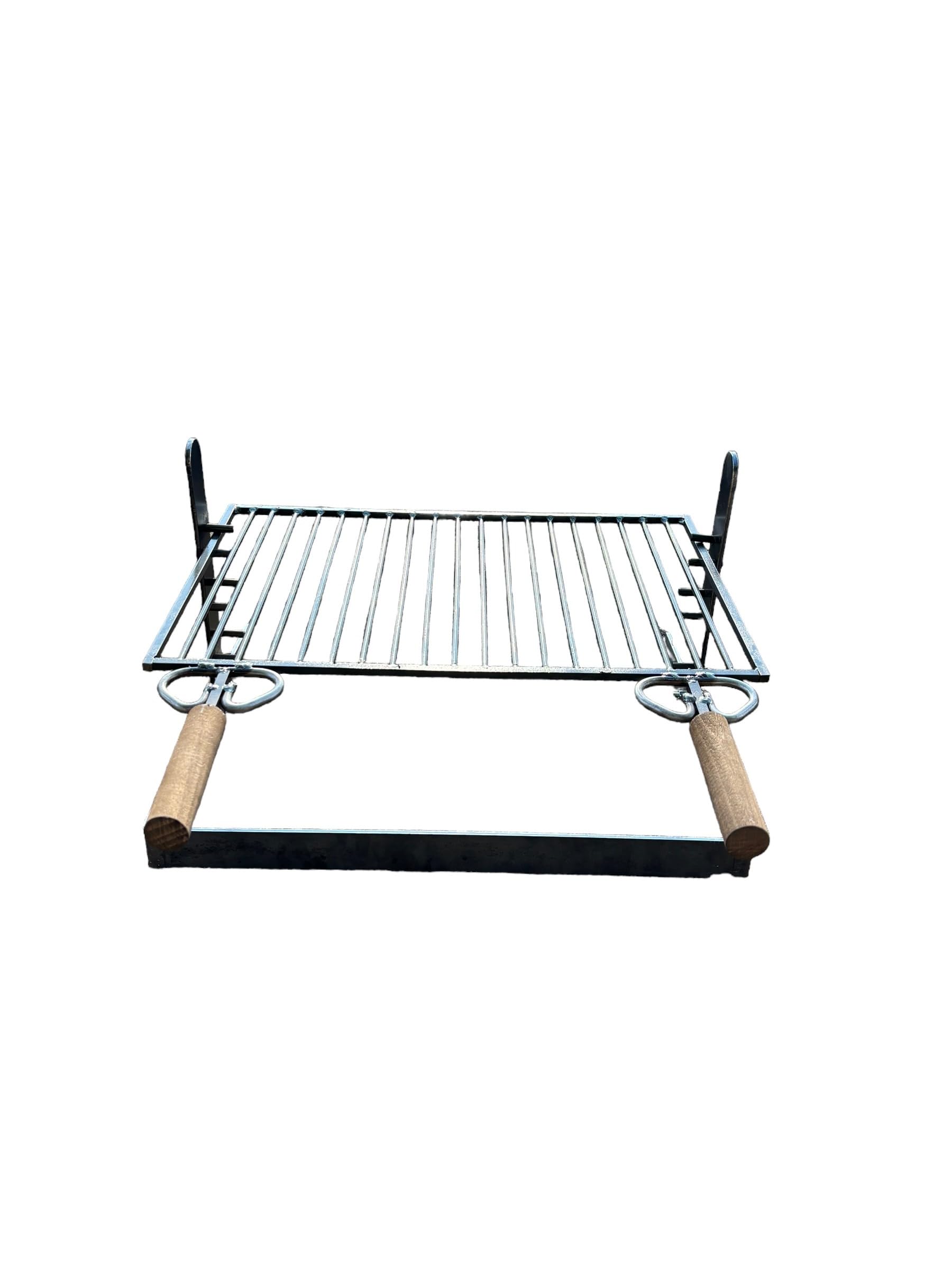 GRIGLIA BISTECCHIERA PER BARBECUE MAX IN FERRO GRATICOLA PESANTE 50 CM REGOLABILE IN ALTEZZA