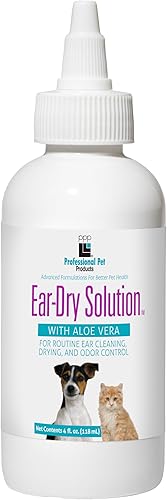 Professional Pet Products - Solución seca para orejas de perro, seca y limpia las orejas de perro, 4 onzas líquidas