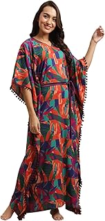 claura Multi Rayon Women ​Kaftan Nightdress/Kaftan Nighty for Women-picture-36