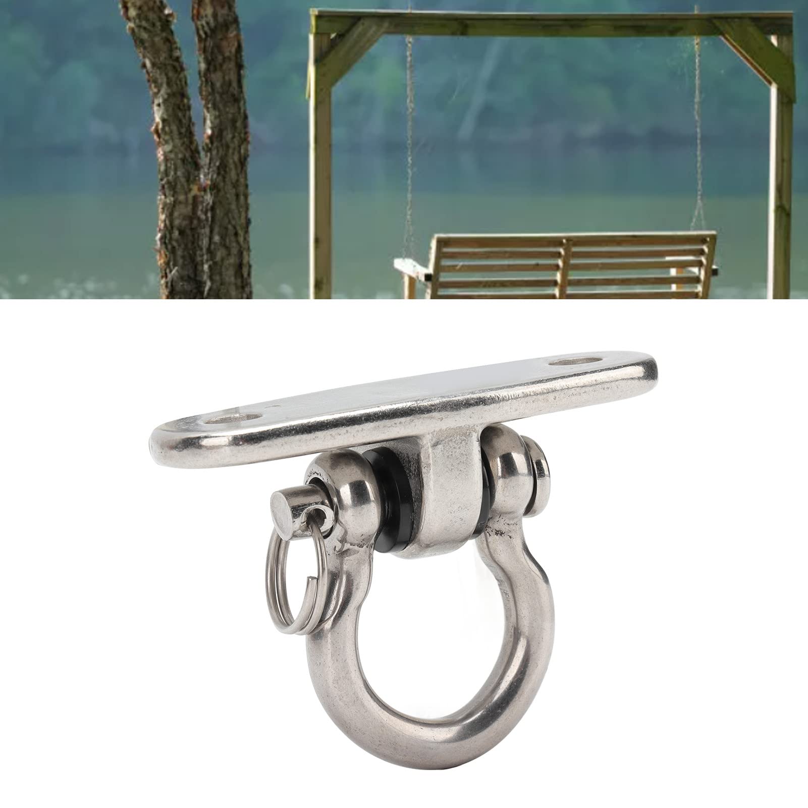 Set Di 2 Ganci Da Soffitto In Acciaio Inox 304 Con Bulloni - Portata 450kg Per Amache, Altalene, Attrezzi Fitness