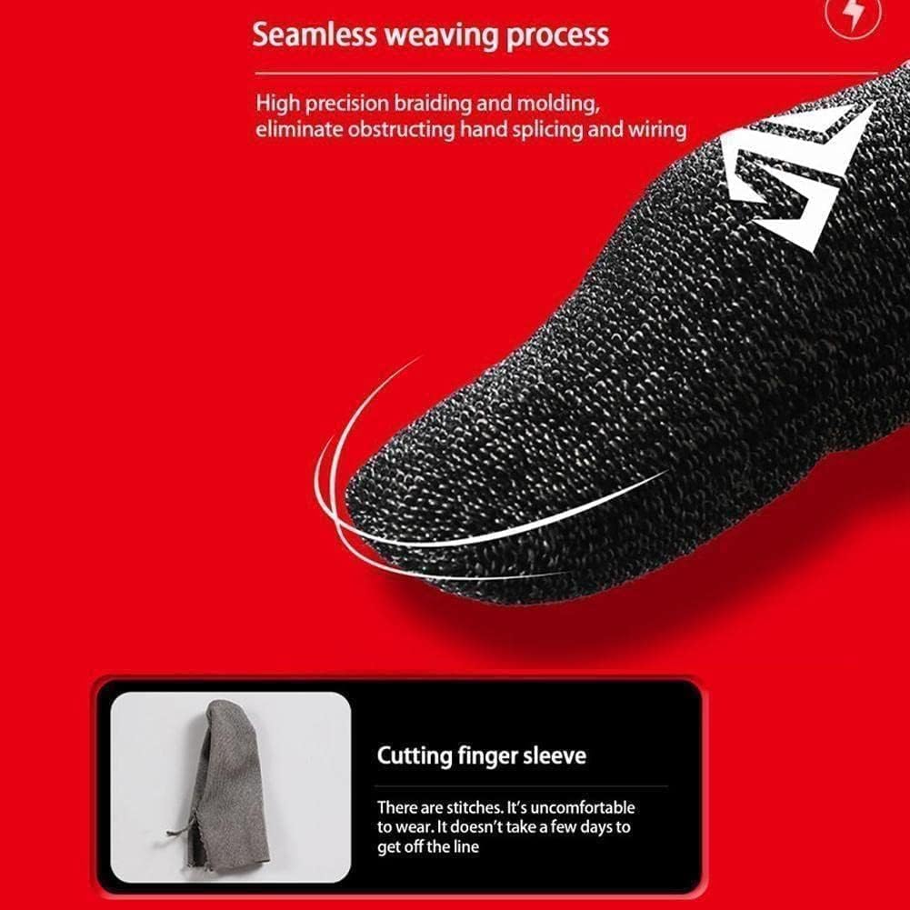 10 Set Anti Sweat Gaming Finger Sleeves For Mobile Game Controller And Console, Breathable Touch Screen Fingers Thumb Sleeves Cover Gloves - View #7