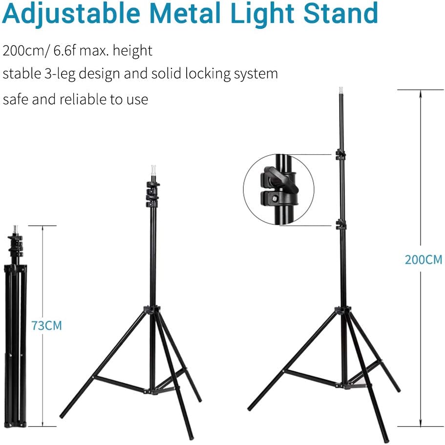 Wееklу Tор Sаlе Andoer Studio Photography Softbox LED Light Kit Including 20X28 Inches Softboxes 45W Bi-Color Temperature 2700K/5500K Dimmable LED Lights 2 Meters Light Stands Carry Bag