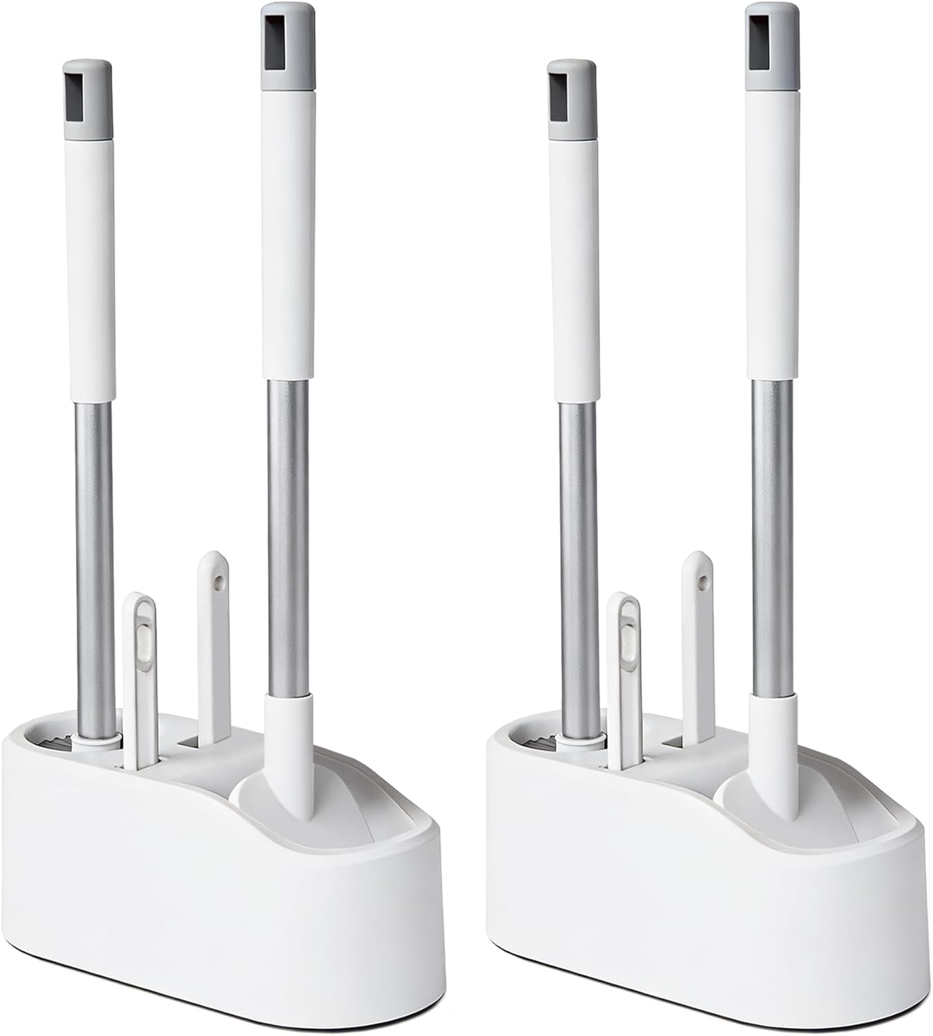 2 Pack Toilet Brush and Holder,Ergonomic, Elegant, Durable, Toilet Bowl Brush for Bathroom