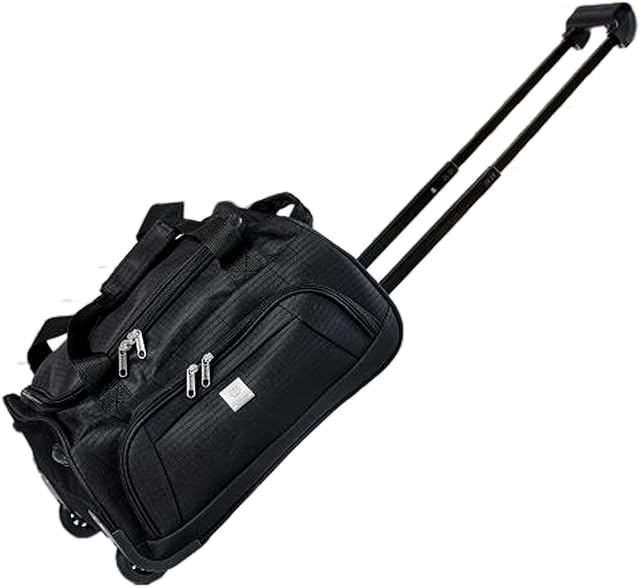 Bon Goût EASYJET Approved Cabin Sized Trolley Duffel Bag with Telescopic Handle 31 Litre (Black)