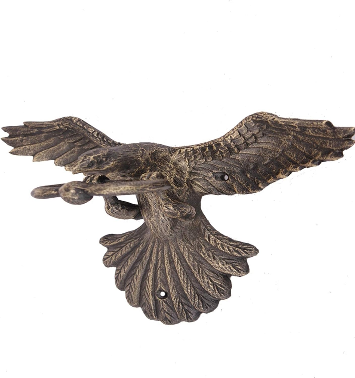Deluxe Wall Decor Renovator's Supply Large Door Knocker Bronze Color Fierce Eagle Front Gate Handle Antique Wood Door Pull Ring Welcome Knockers Cast Iron Wall Knobs