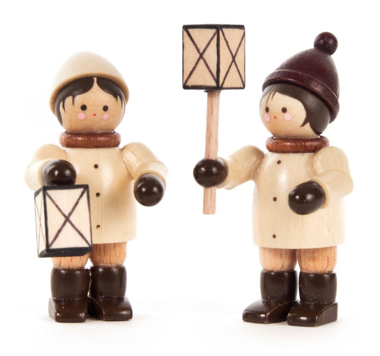 Chiffre miniature d'art populaire en bois de 50mm à offrir pour Noël