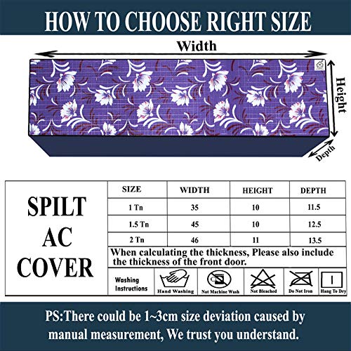 Image of Polycarbonate Water & Dustproof Split Ac Cover for Voltas 1.5 Ton 5 Star Classic 185vh Crown Aw Inverter, Blue (Color09)