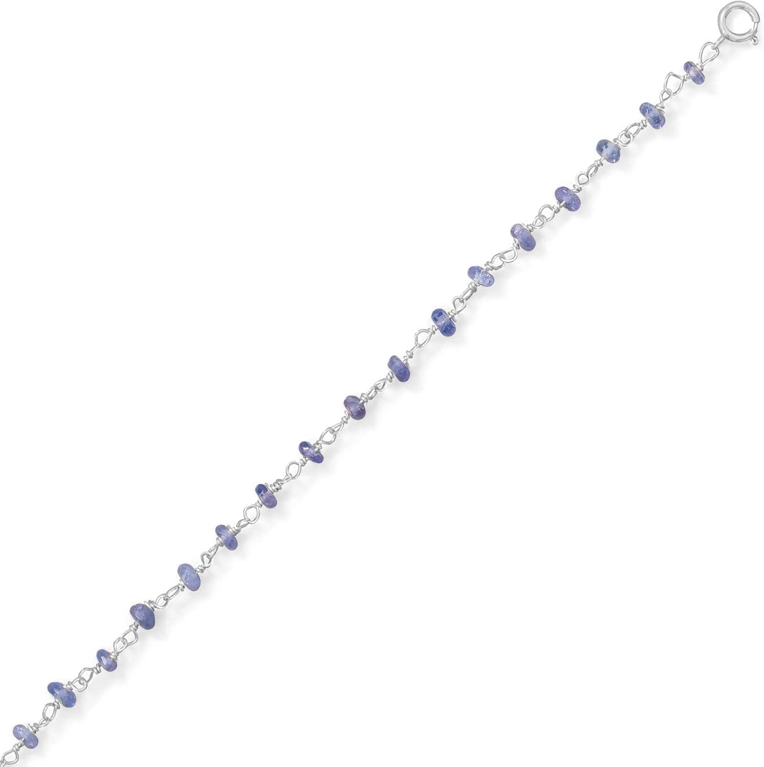 Sterling Silver Lavender Tanzanite Anklet
