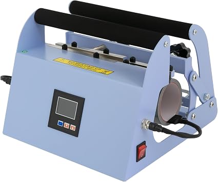 Tumbler Heat Press Machine, Cup Heat Press with Fast & Even Heating Car Cup Mug Press Heat Machine for 40oz Mug Press Sublimation Blanks Tumblers Press DIY Mug Machine Light Blue