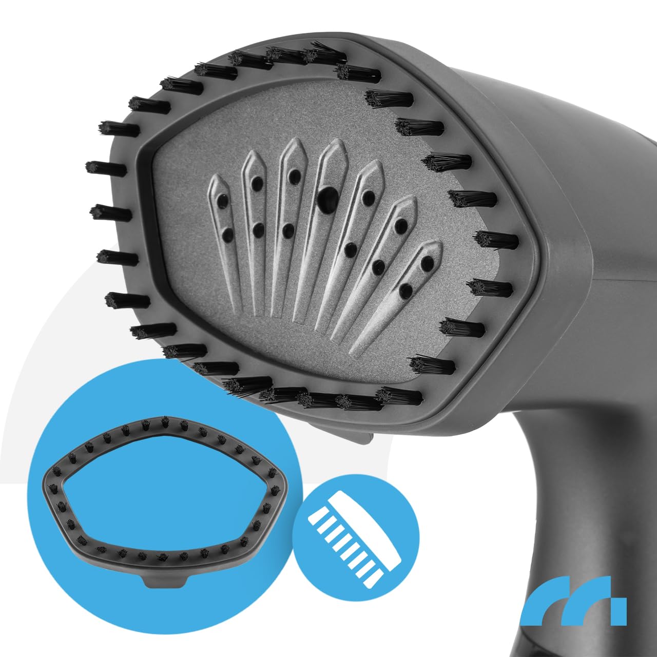 MalTec Żelazko parowe 2000 W, 4-stopniowa regulacja pary, zbiornik na wodę 320 ml, parownik do ubrań pionowy i poziomy, podeszwa ceramiczna, sterowanie dotykowe, przenośny ręczny parownik do koszul