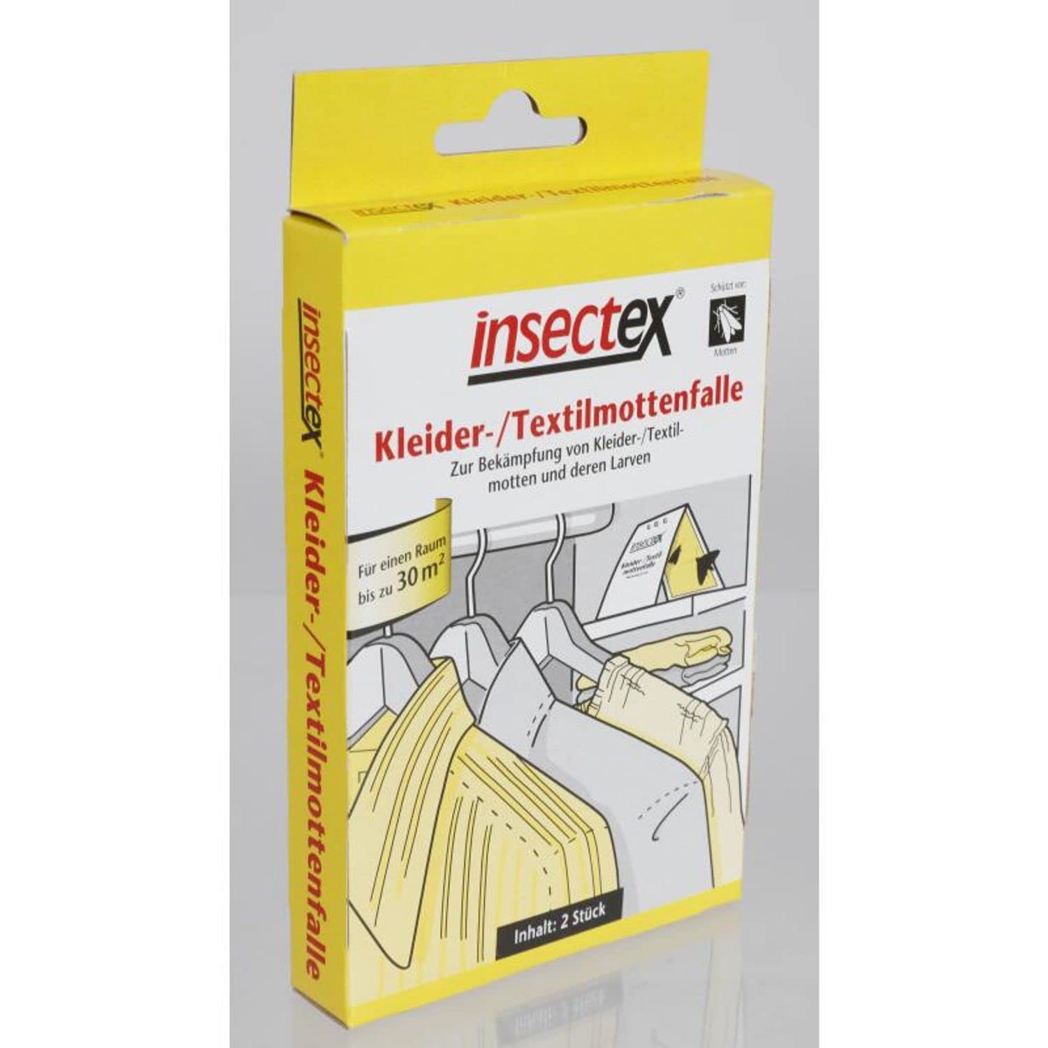 Insectex Kleidermottenfalle Textilien Geruchlos Köder Insektenschutz Haus