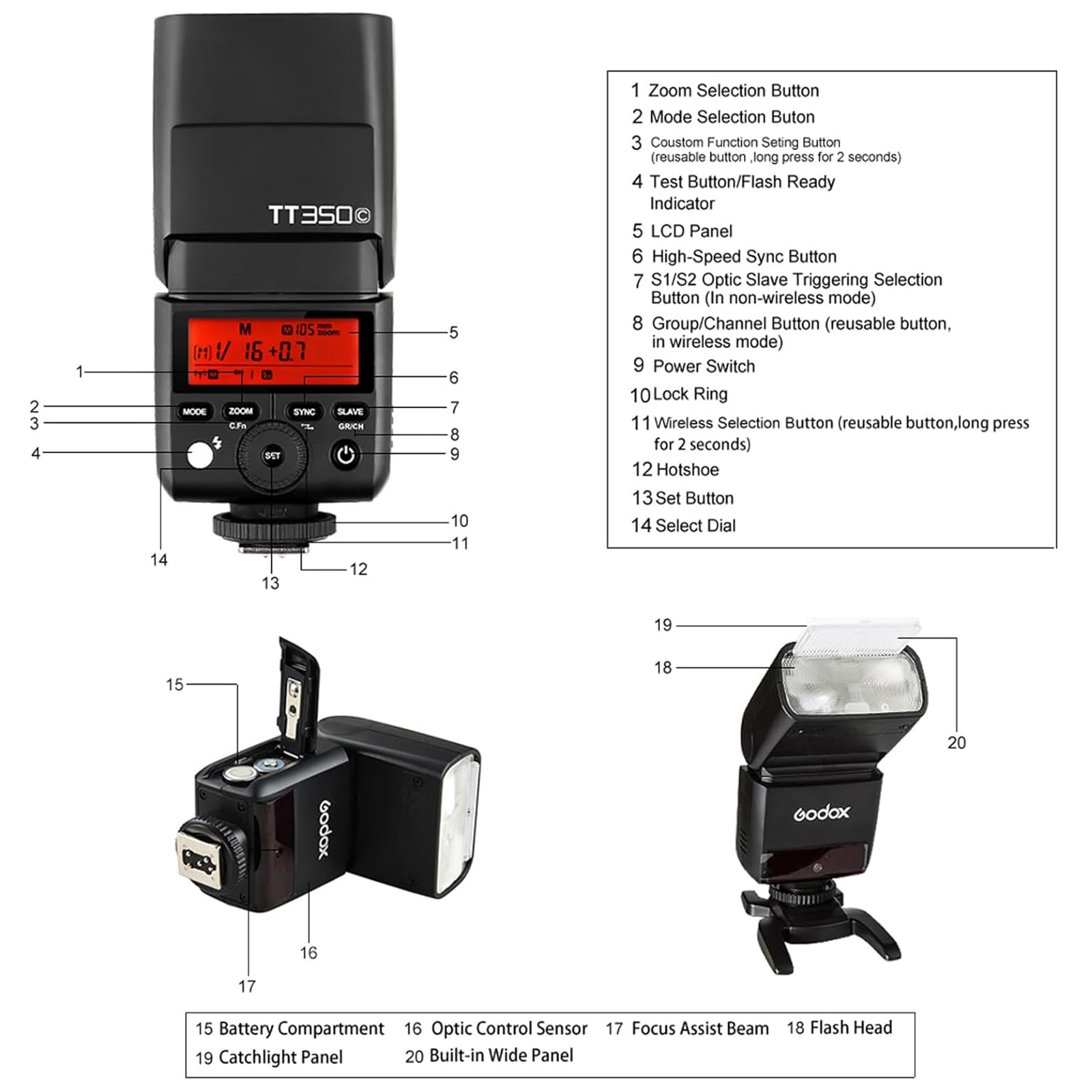 Amazon.com : Godox TT350C Flash for Canon - TTL 2.4G