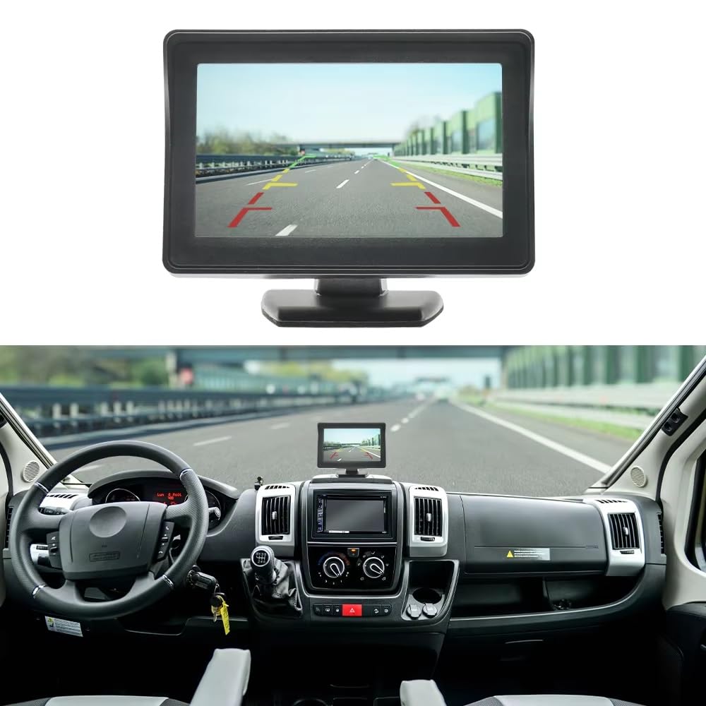 Rückfahrkamera Für Peugeot Für Boxer 2006-2015 Auto Rückansicht Kamera CCD HD Bremse Licht 4,3 Zoll Monitor(A)